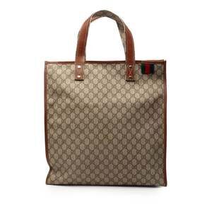 GUCCI Brown Leather Tote Bag